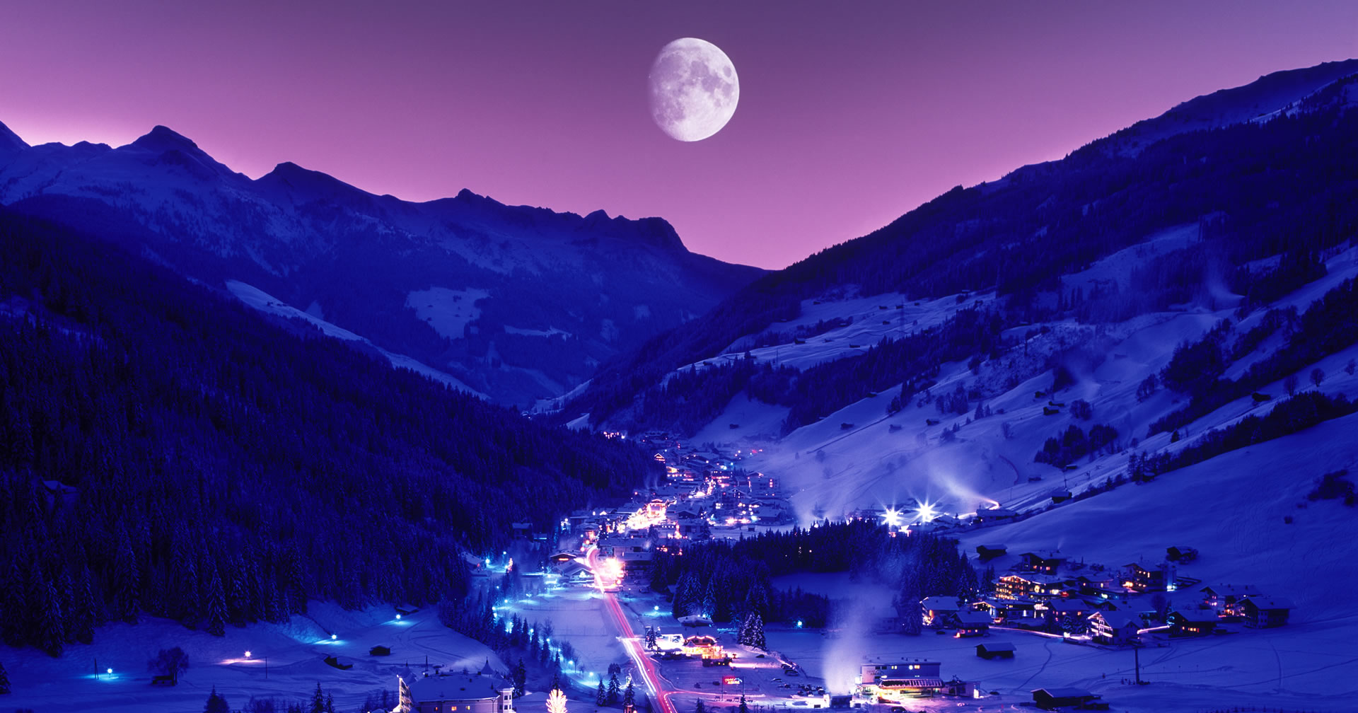 Gerlos - Winternacht bei Vollmond © TVB Zillertalarena